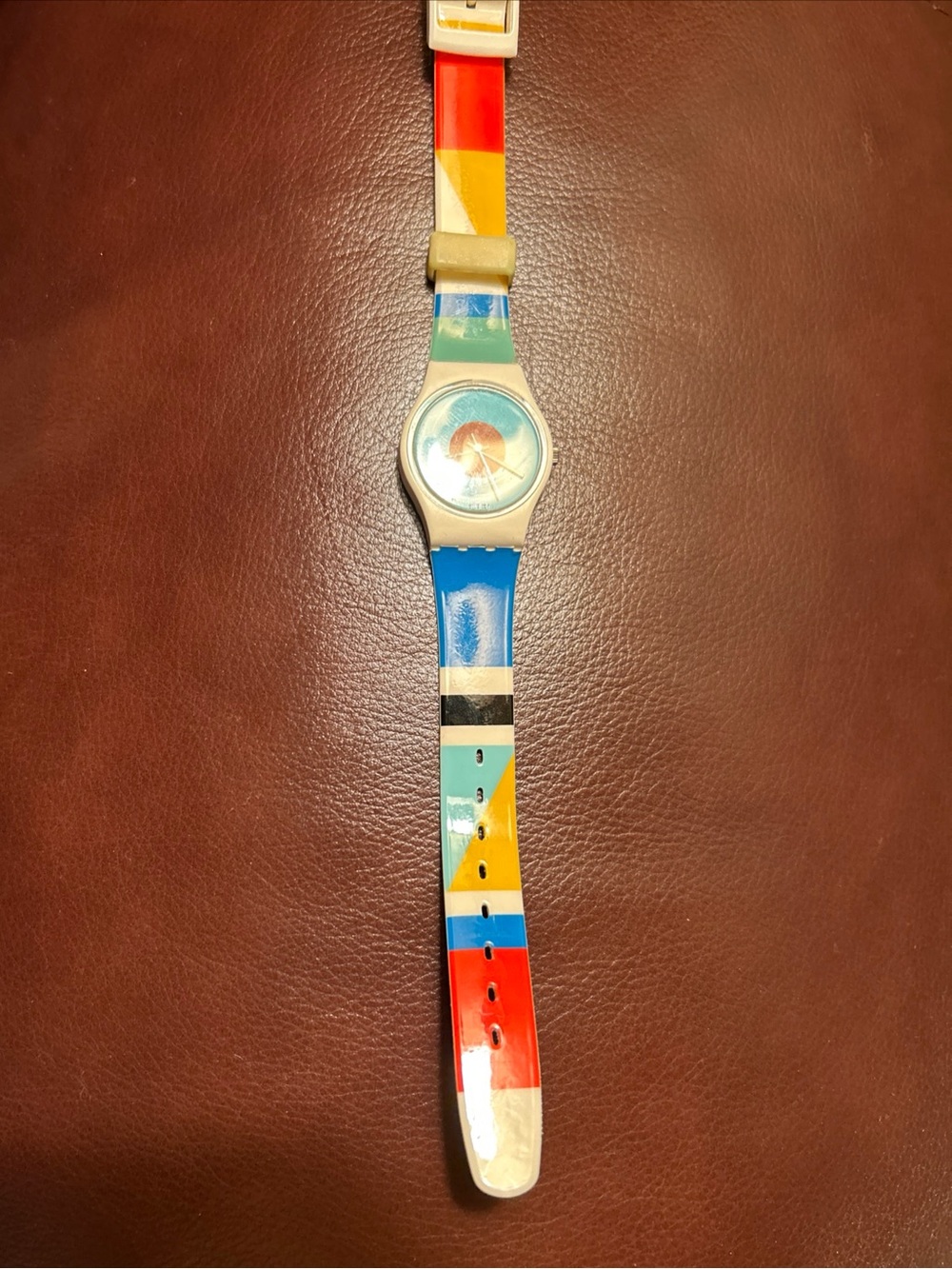 1988 New Wave Swatch Watch Nab Light EUC New Battery Working! Bright Colors Gift